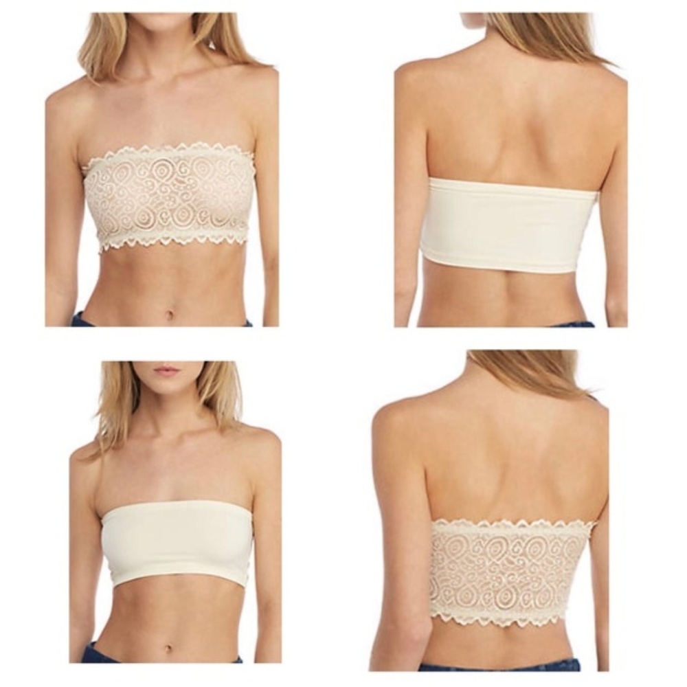 NEW Free People Reversible Ivory Lace Bandeau - Picture 2 of 5